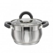 Каструля 4,0 л з нержавіючої сталі (скляна кришка)