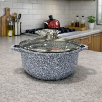 Каструля 4,5 л кругла Мармур індукція