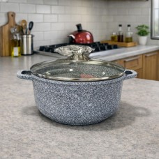Каструля 4,5 л кругла Мармур індукція