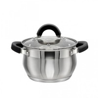 Каструля 3,0 л з нержавіючої сталі (скляна кришка)