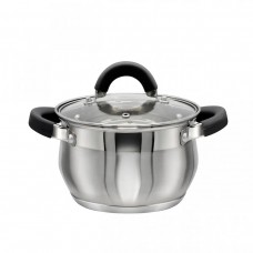 Каструля 3,0 л з нержавіючої сталі (скляна кришка)