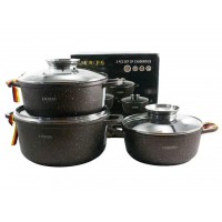Набір каструль 6 предметів круглих 2,3 л/ 3,2 л/ 4,5 л