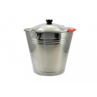 Відро 10 л нержавіюча сталь з кришкою