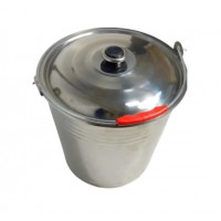 Відро 12 л нержавіюча сталь з кришкою