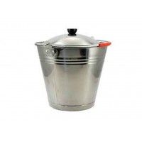 Відро 16 л нержавіюча сталь з кришкою