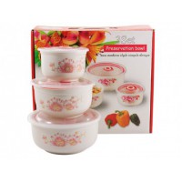 Набір судків 3 шт з кришками Квітка 