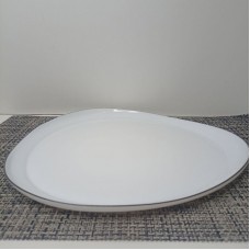 Тарілка 12" чорний кант 