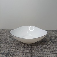Салатник 7" чорний кант