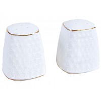 Квадратна сільничка+перечниця біла порцеляна