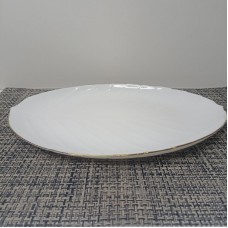 Тарілка 11,5" Листок, золотий кант