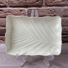 Leaf Cream Gold блюдо прямокутне 24,5 ×17 см