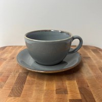 Чашка 320 мл з блюдцем Dark Gray