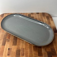 Тарілка овальна 30 см Dark Gray 