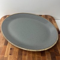 Тарілка овальна 31 см Dark Gray