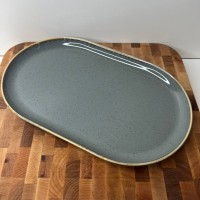 Тарілка овальна 32 см Dark Gray