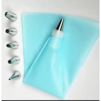 Набір кондитерських насадок 7 шт з мішком та адаптером