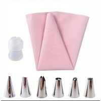 Набір кондитерських насадок 9 шт з мішком та адаптером