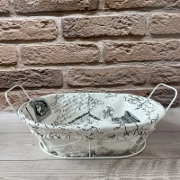 Кошик металокаркасний з тканиною, що знімається 26х20х9 см