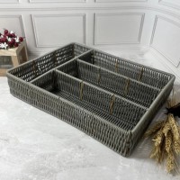 Корзина для столових приборів 34×26×6 см на 4 відділення