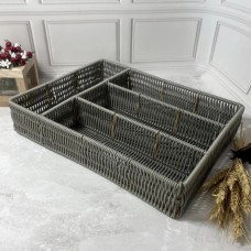 Корзина для столових приборів 34×26×6 см на 4 відділення