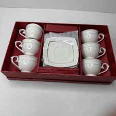 Набір кавовий 12 предметів (6 чашок 90 мл з блюд.)