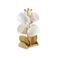 Набір чашок 400 мл з підставками на стійці 