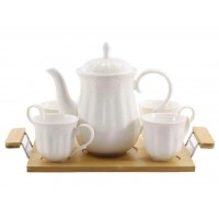 Набір заварник 900 мл + 4 чашки 170 мл на підставці 