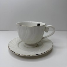 Чашка з блюдцем 260 мл  «Снігова Королева Хвиля»  Interos