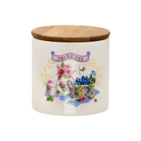  Банка керамічна 450 мл з дерев'яною кришкою «Принцеса»