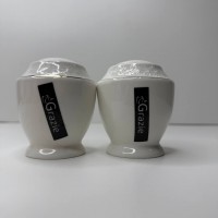 Сільничка+перечниця біла порцеляна