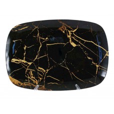 Блюдо 34,5×23,5 см прямокутне Чорний мармур
