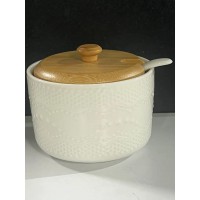 Цукорниця 250 мл з дерев'яною кришкою Interos