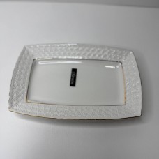 Тарілка мілка 28 см прямокутна «Снігова Королева» Interos