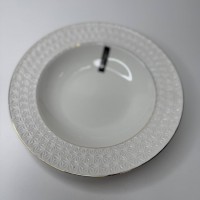 Тарілка глибока кругла біла порцеляна 8,5″