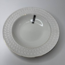 Тарілка глибока кругла біла порцеляна 8,5″