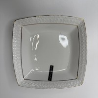 Тарілка квадратна глибока біла порцеляна біла 7,5″