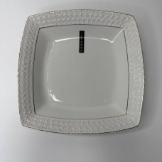 Тарілка квадратна глибока біла порцеляна біла 9″