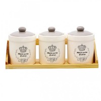 Набір банок 500 мл 3 шт на підставці Корона