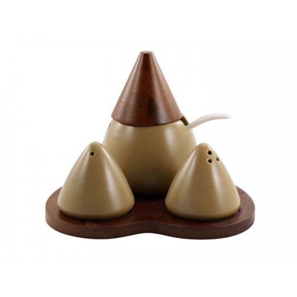 Набір для спецій 3 предмети на підставці YM23072 Interos