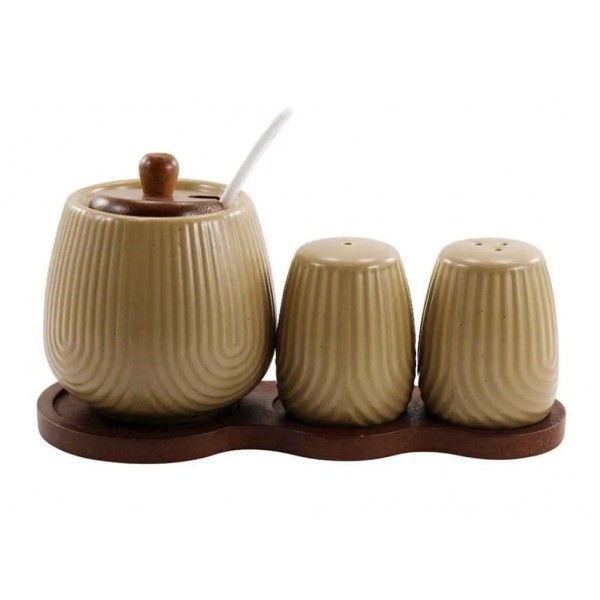 Набір для спецій 3 предмети на підставці YM2495 Interos