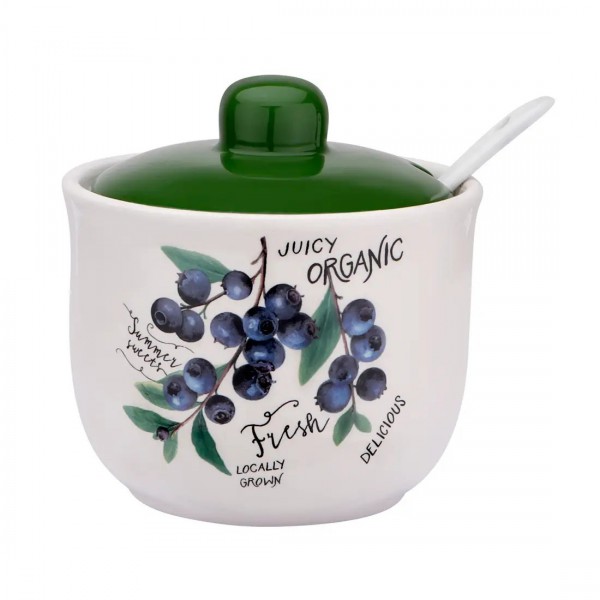 Цукорниця 350 мл з ложкою «Лохина» ZFC045BC Interos