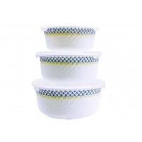 Набір салатників 3 шт з кришками «Кобальт»