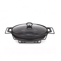 Марміт овальний 3,5 л чорний Kamille