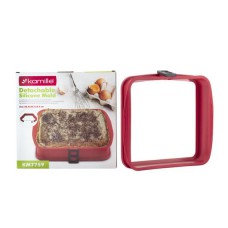 Форма для випічки 26,5×25,1×5,3 см силіконова зі скляним дном 