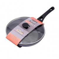 Сковорода 24 см алюмінієва зі скляною кришкою 