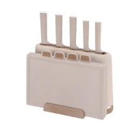 Набір ножів 10 (5шт + підставка + обробні дошки) предметів Beige