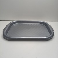 Піднос 40×25 см прямокутний сірий