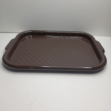 Піднос 50×35 см прямокутний коричневий