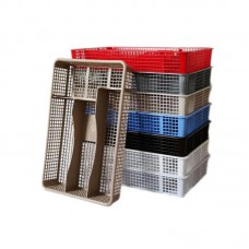 Лоток 20×30 см для столових приборів сірий 