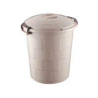 Бак для сміття 65 л з кришкою (сірий)